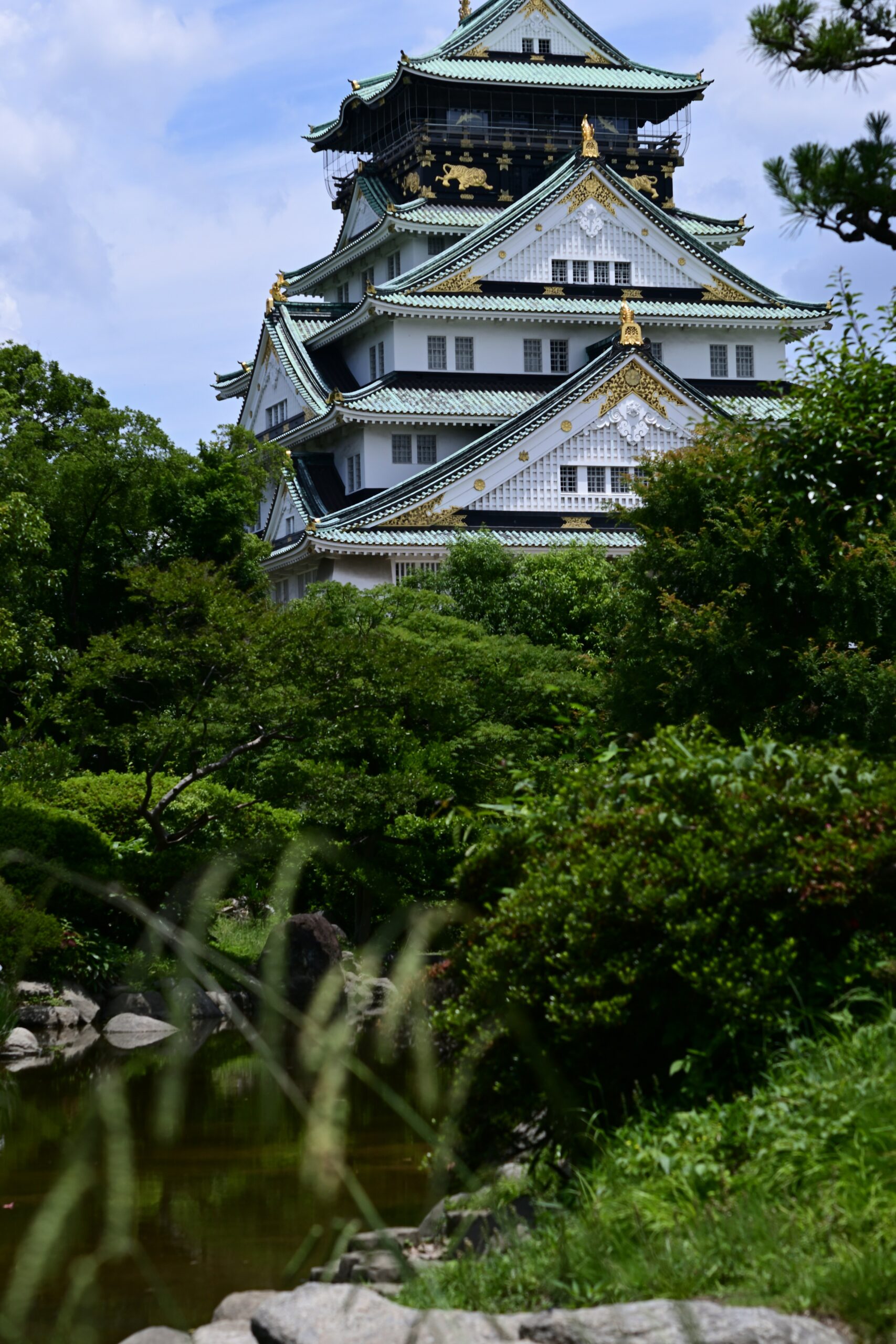 Osaka Castle in summer